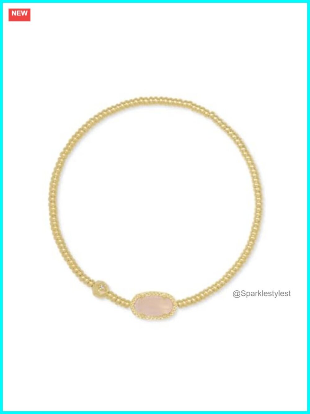 Kendra Scott Grayson Crystal Stretch Bracelet 14K Gold Over Brass